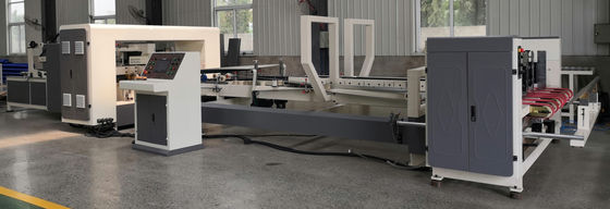 جودة  Durable Automatic Folder Gluer Stitcher with PLC Control and 3 Year Warranty for Stable 200m/min Corrugated Box Production مصنع