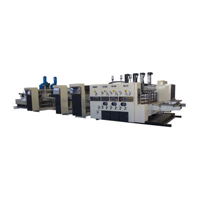 جودة  High Speed Rotary Flexo Folder Gluer Slotter Inline With Die Cutter مصنع