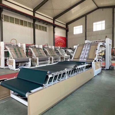 Working Speed 0 To 5500 Sheets Per Hour Corrugated Cardboard Gluing Laminating Coating Machine Frequency 50 60Hz For Production