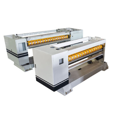 عرض العمل 1600 1800 2000 2200 2500mm خط إنتاج الورق المقوى المتحكم به مع 380 فولت الجهد وعملية قطع الورق المقوى
