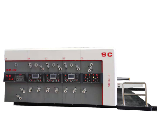 900x2000 حبر الورق المقوى المموج الكرتون آلة الطباعة الشق